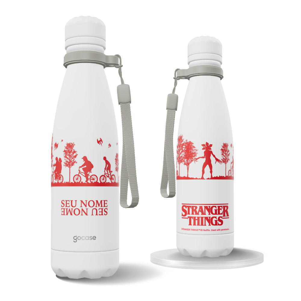 Garrafa Térmica Urban + Ebook - Stranger Things - Noite em Hawkins