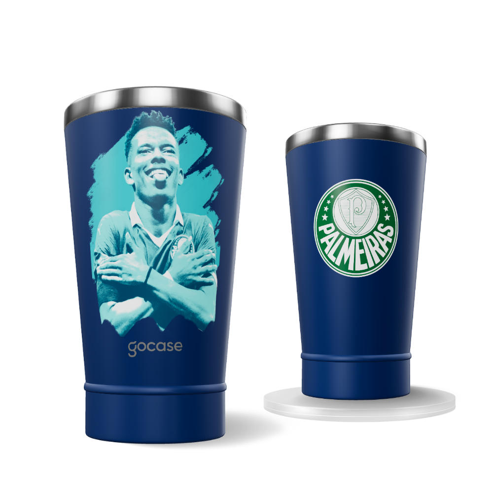 Copo Térmico Cerveja + Ebook - Palmeiras - Estevão Gelado