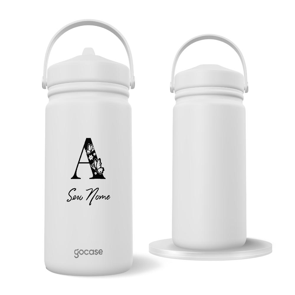 Garrafa Térmica Mini + Ebook - Inicial Butterfly