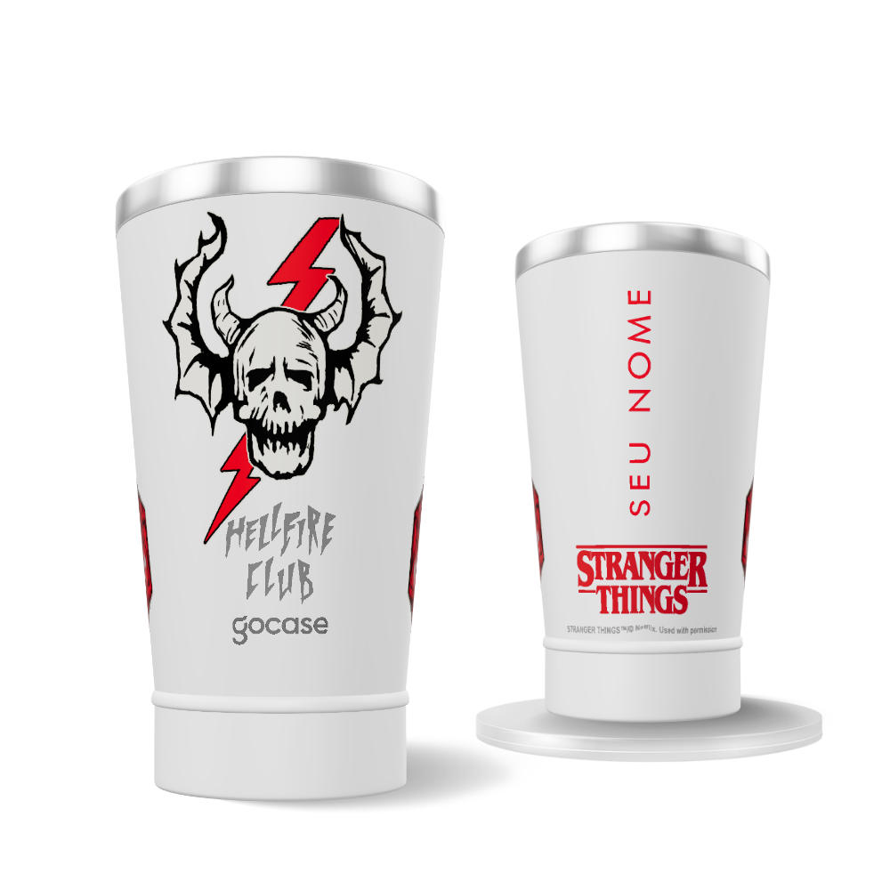 Copo Térmico + Ebook - Stranger Things - Hellfire Club