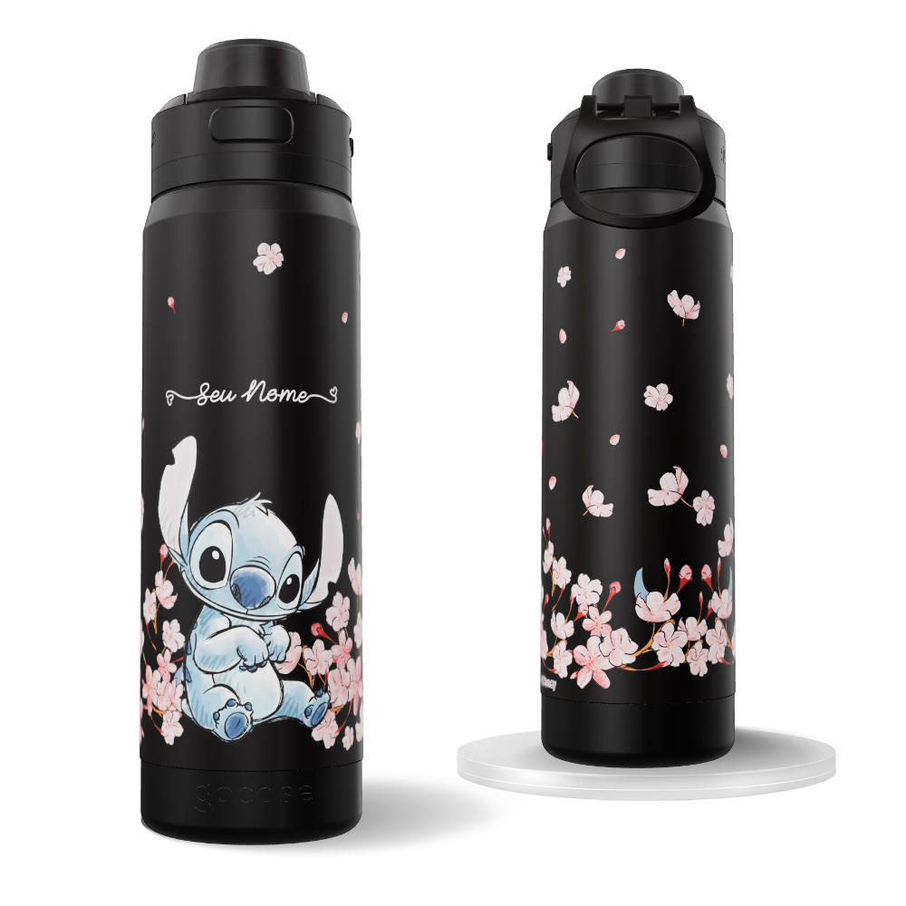 Garrafa Térmica Flip Pro - Lilo & Stitch - Stitch Classical Rose