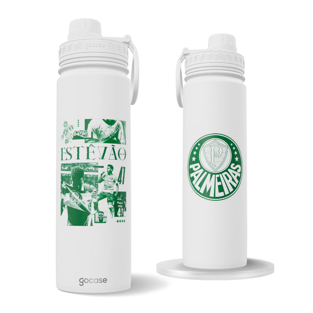 Garrafa Térmica Fresh + Ebook -  Palmeiras - Estevão Graphic