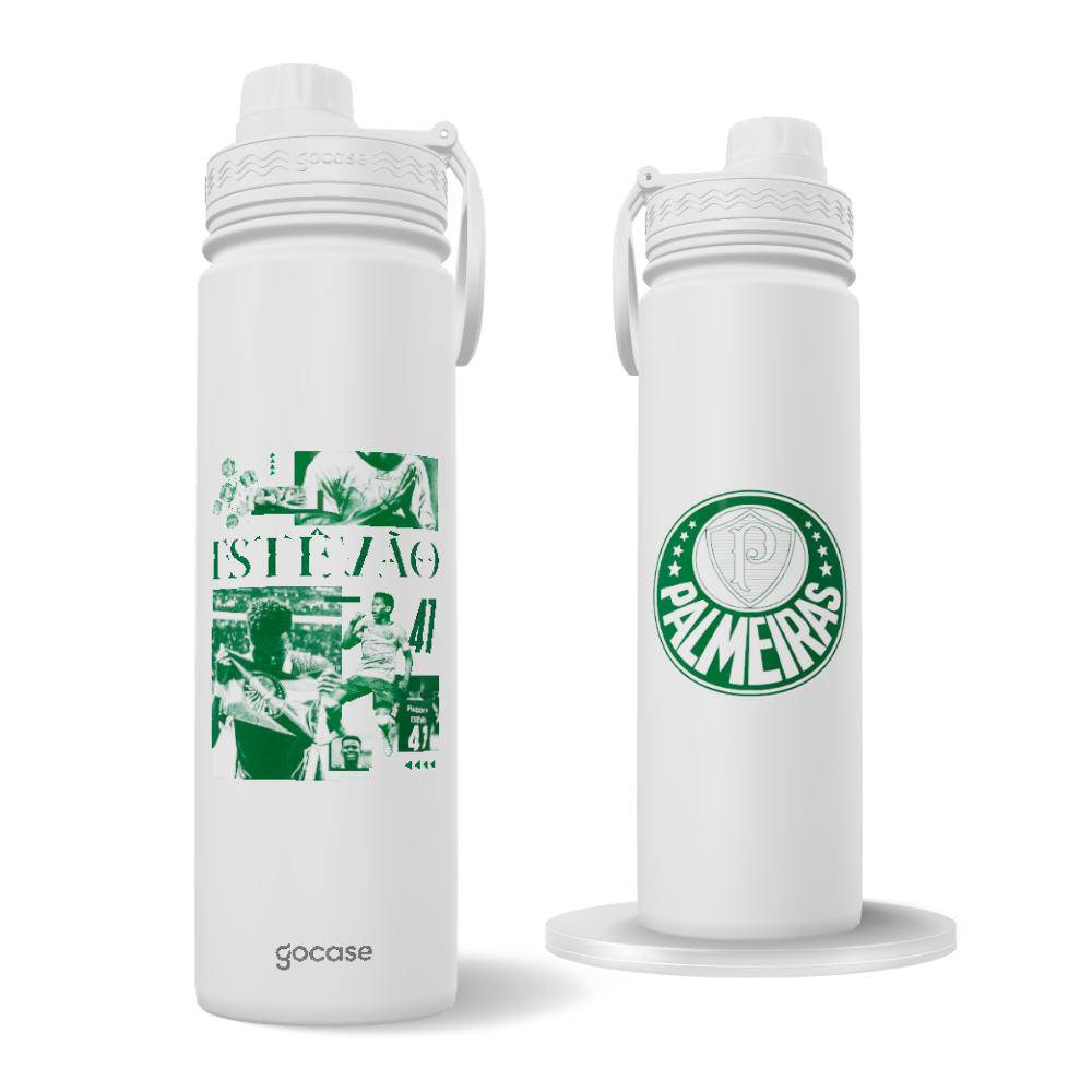 Garrafa Térmica Fresh + Ebook -  Palmeiras - Estevão Graphic