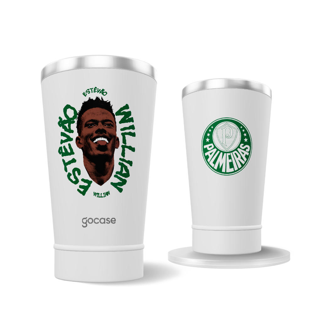 Copo Térmico Cerveja + Ebook - Palmeiras - Estevão Willian