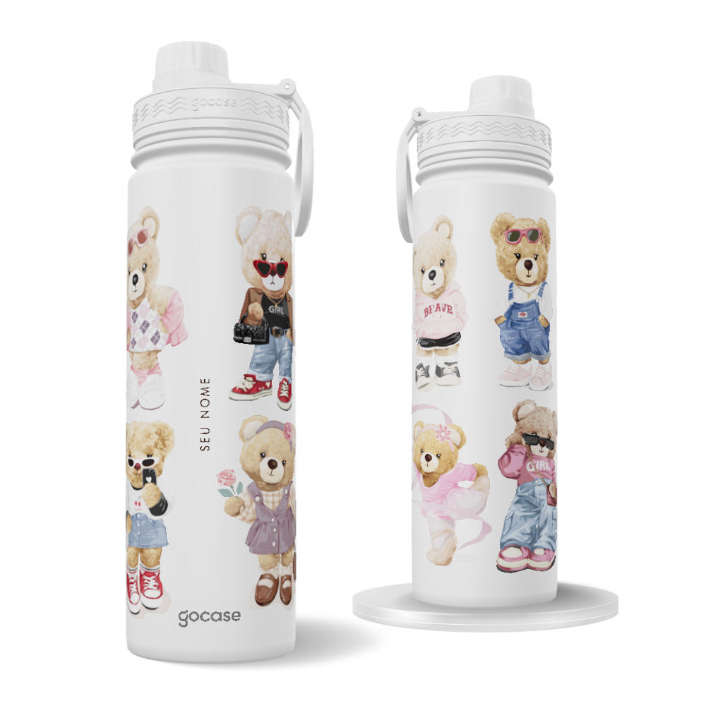 Garrafa Térmica Fresh + Ebook - Glam Bear