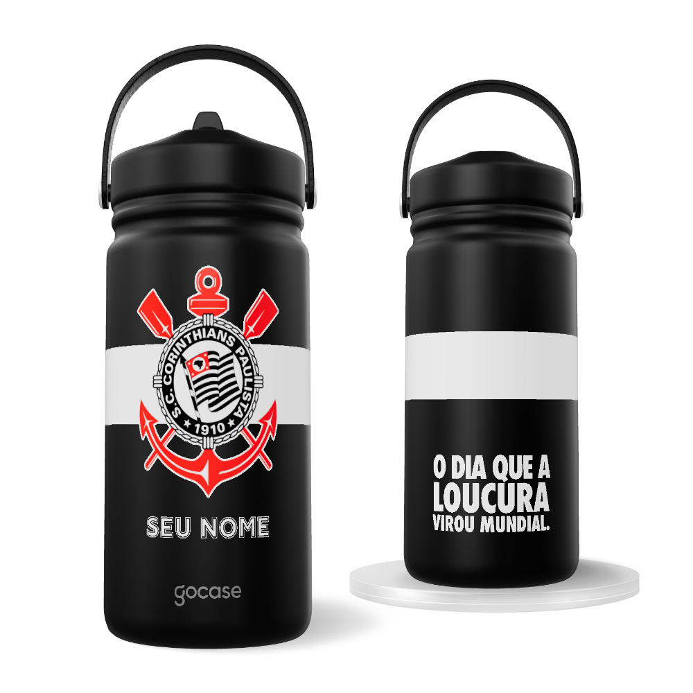 Garrafa Térmica Mini - Corinthians - Uniforme 2 2025