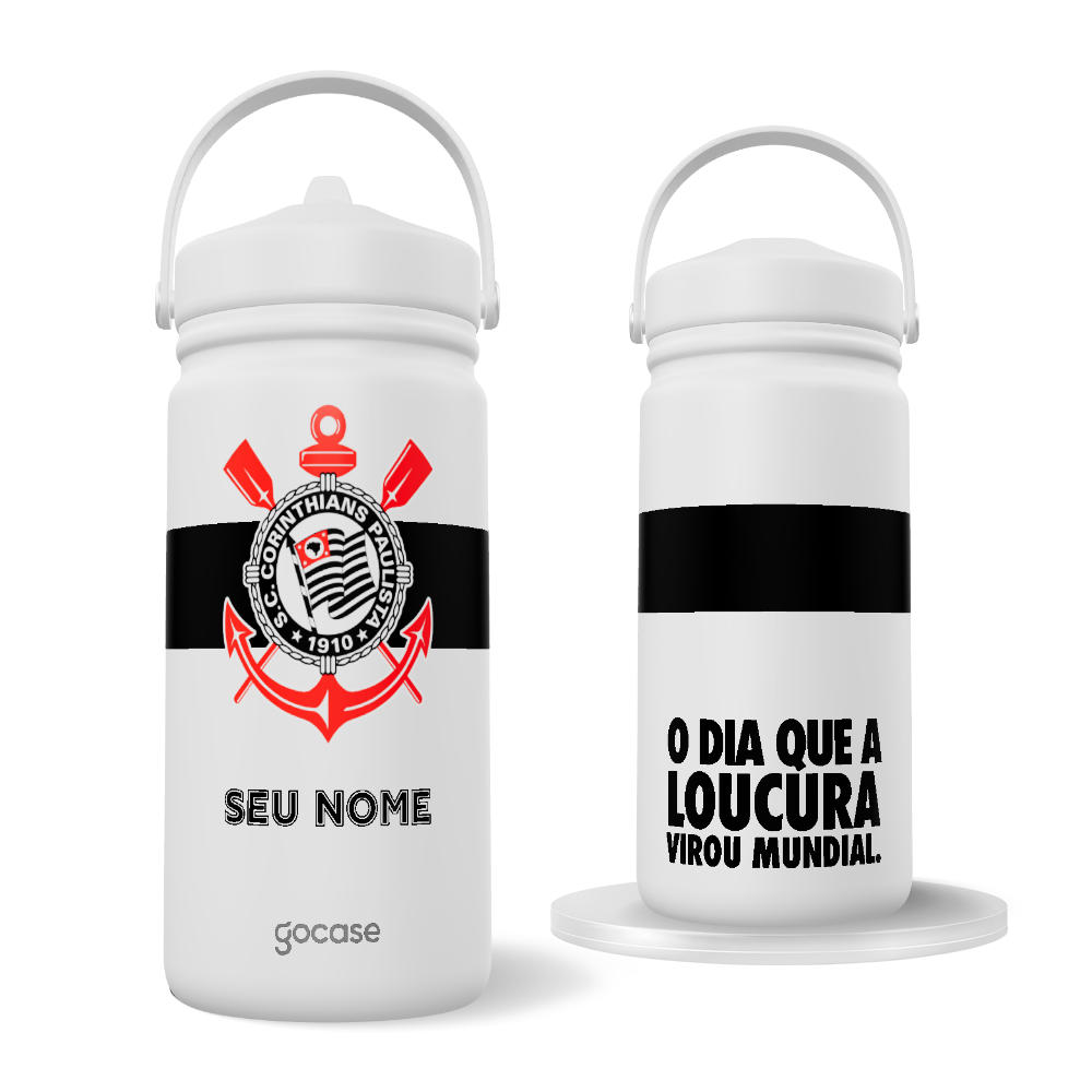 Garrafa Térmica Mini - Corinthians - Uniforme 1 2025