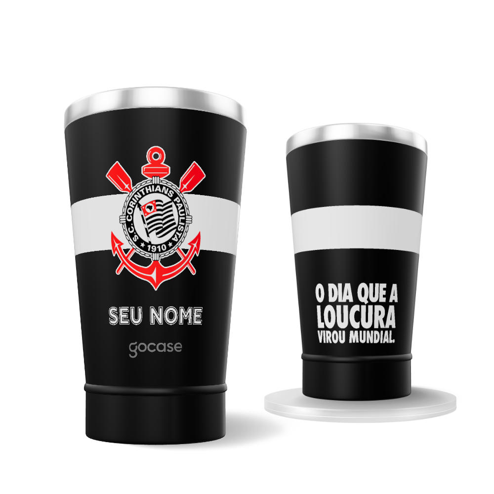 Copo Térmico Cerveja + Ebook - Corinthians - Uniforme 2 2025