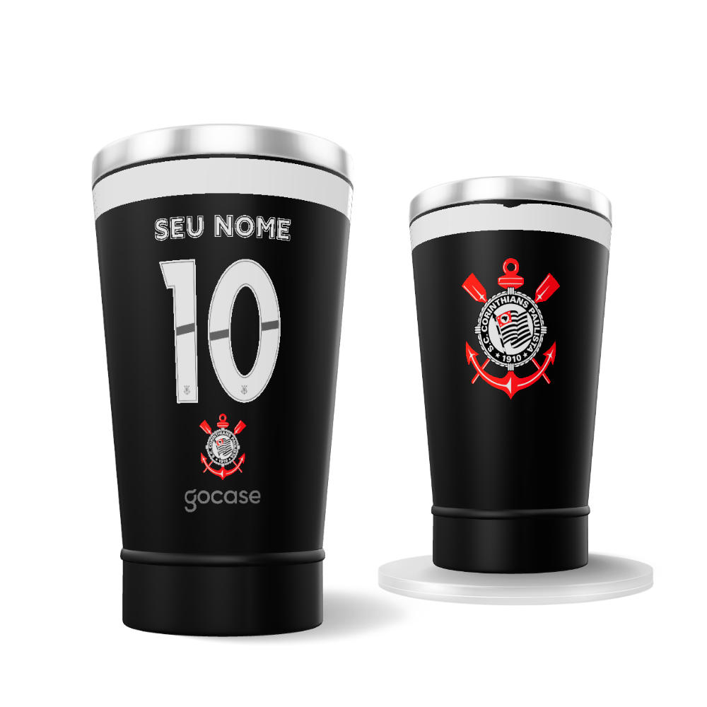 Copo Térmico Cerveja + Ebook - Corinthians - Uniforme 2 2025 P