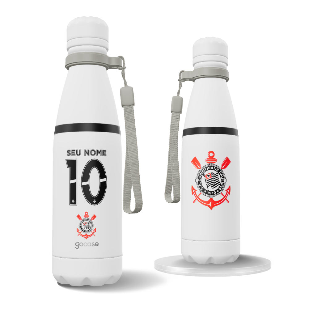 Garrafa Térmica Urban + Ebook - Corinthians - Uniforme 1 2025 P