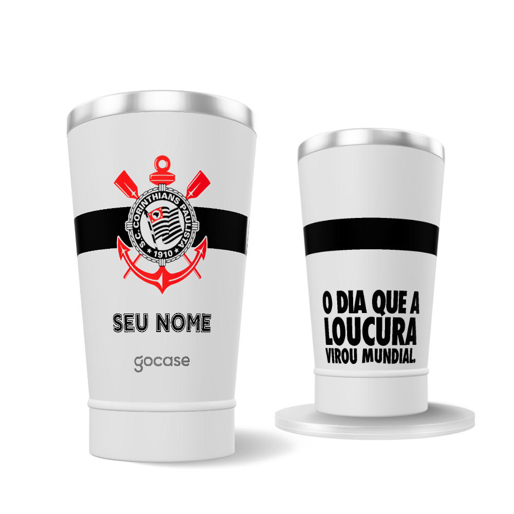 Copo Térmico Cerveja + Ebook - Corinthians - Uniforme 1 2025