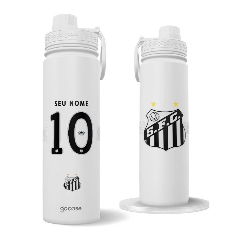 Garrafa Térmica Fresh + Ebook - Santos - Uniforme 1 2025 P