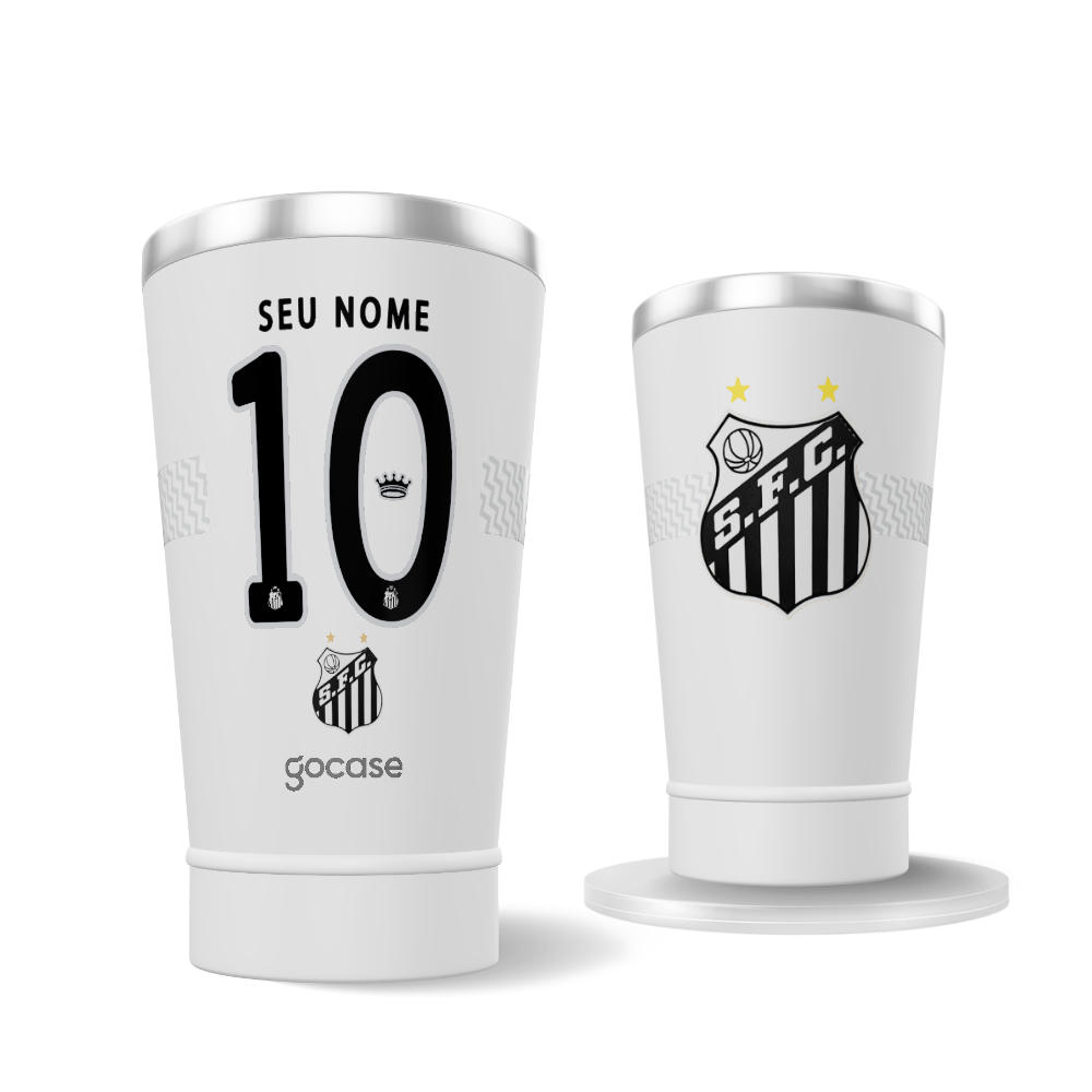 Copo Térmico Cerveja + Ebook - Santos - Uniforme 1 2025 P
