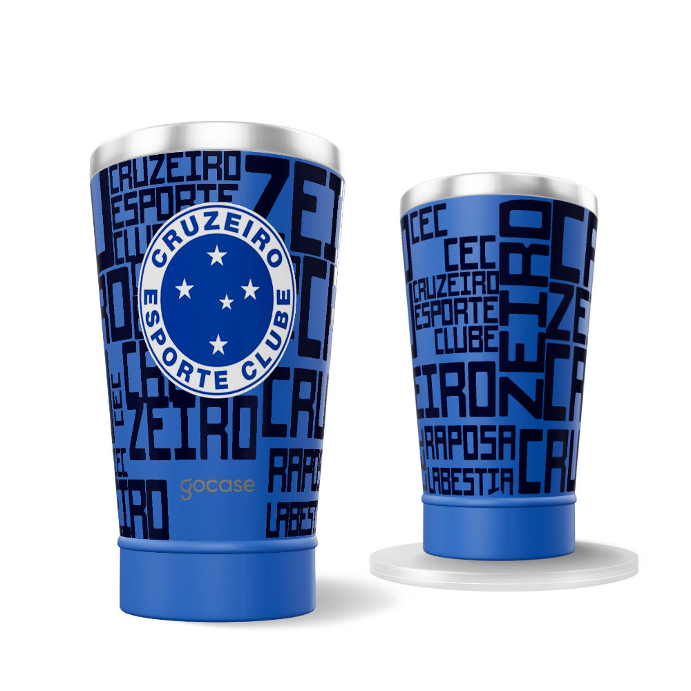 Copo Térmico Cerveja + Ebook - Cruzeiro - White Logo