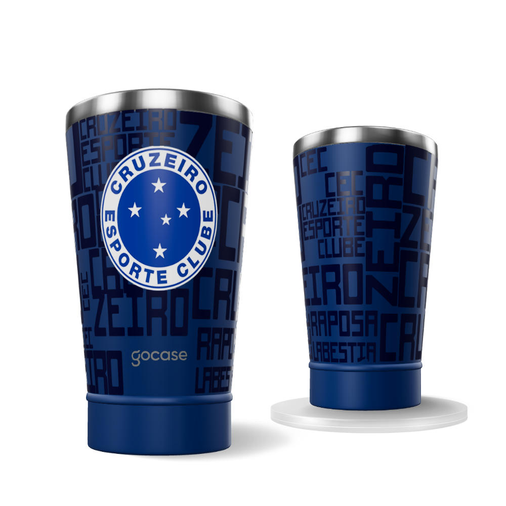 Copo Térmico Cerveja + Ebook - Cruzeiro - White Logo