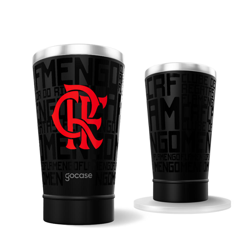 Copo Térmico Cerveja - Flamengo - Black Logo