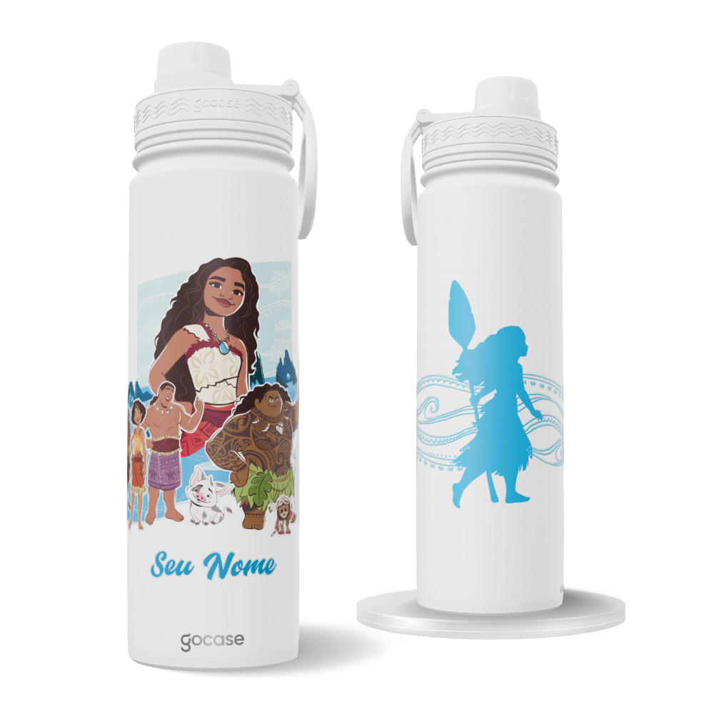 Garrafa Térmica Fresh + Ebook - Moana 2 - Aventuras na Ilha