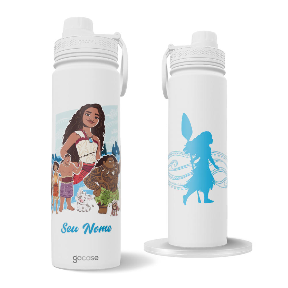 Garrafa Térmica Fresh + Ebook - Moana 2 - Aventuras na Ilha