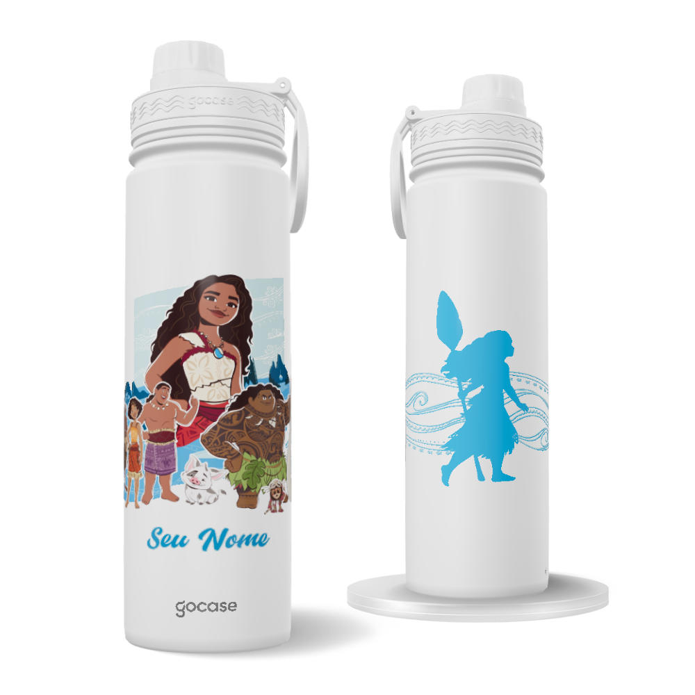 Garrafa Térmica Fresh + Ebook - Moana 2 - Aventuras na Ilha