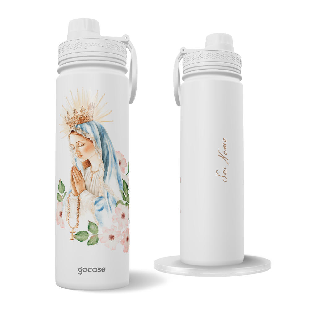 Garrafa Térmica Fresh + Ebook - Mãe Maria - Aquarela