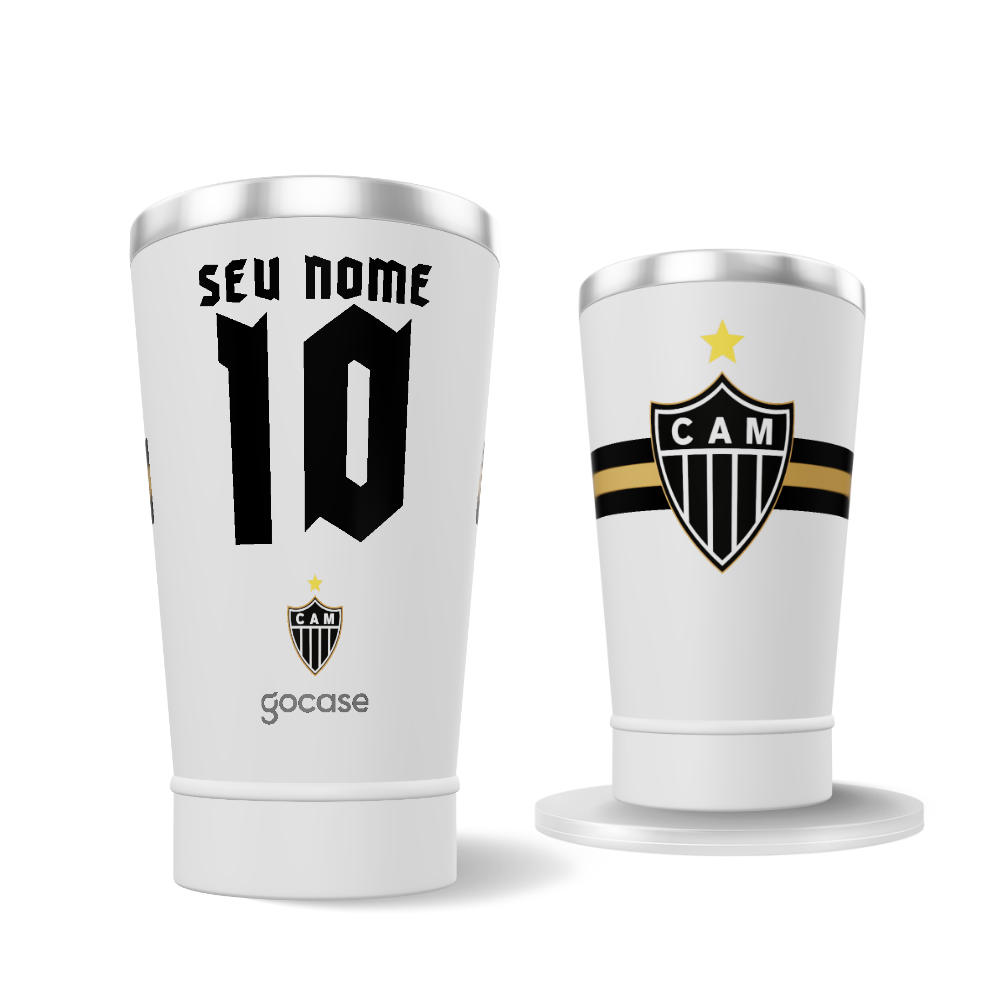 Copo Térmico Cerveja + Ebook - Atlético-MG - Uniforme 2 2025 P