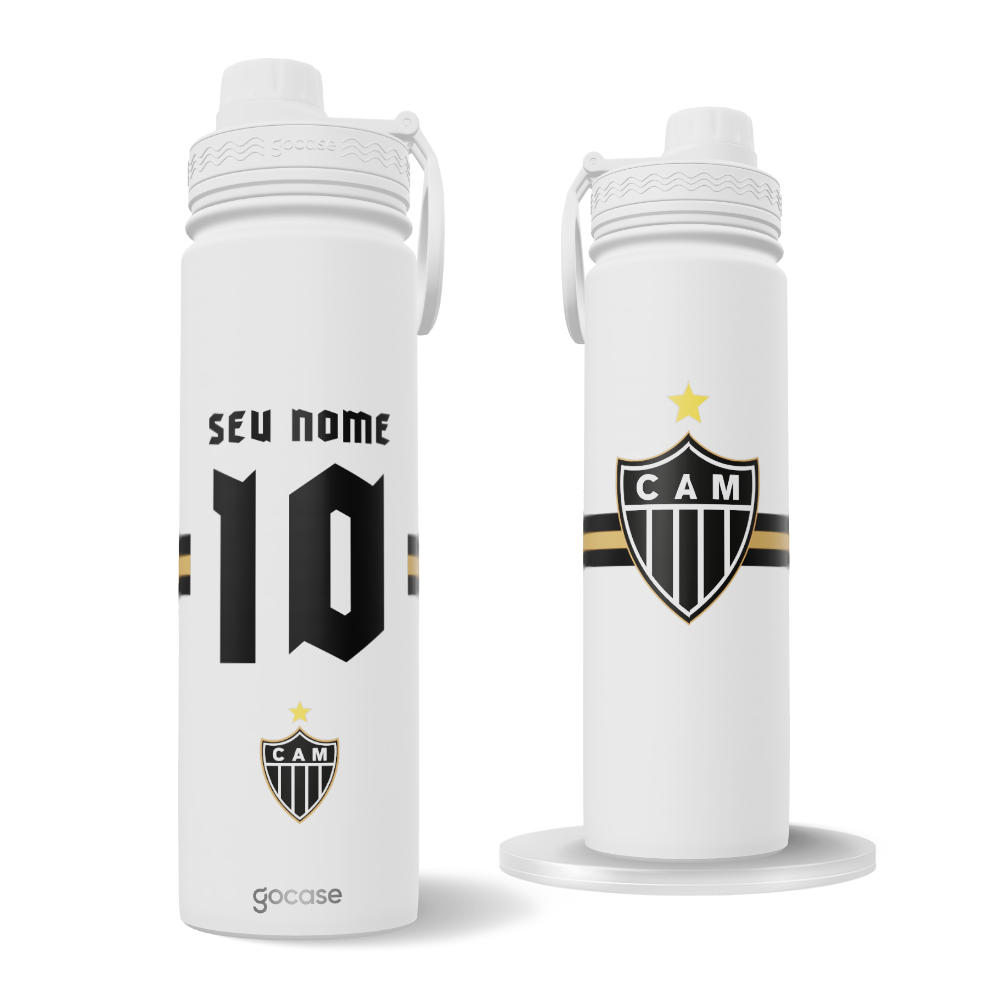Garrafa Térmica Fresh + Ebook - Atlético-MG - Uniforme 2 2025 P