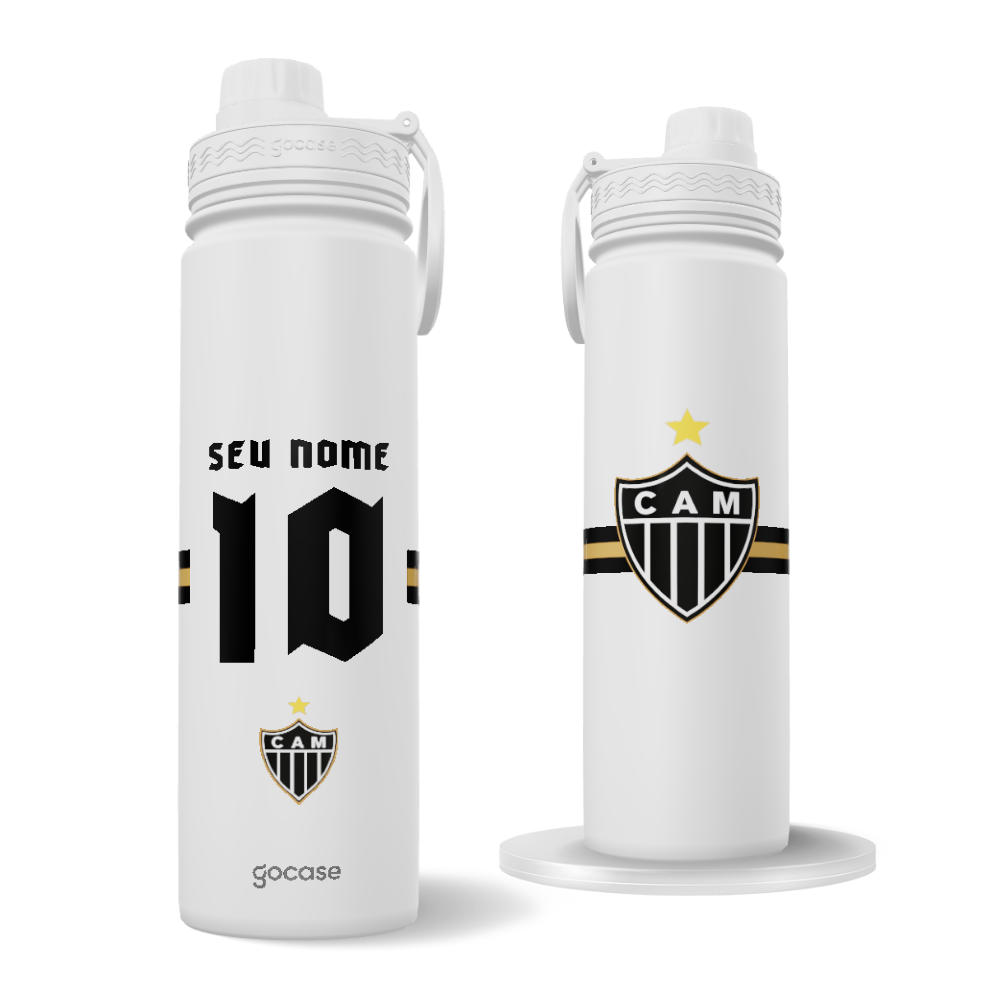 Garrafa Térmica Fresh + Ebook - Atlético-MG - Uniforme 2 2025 P