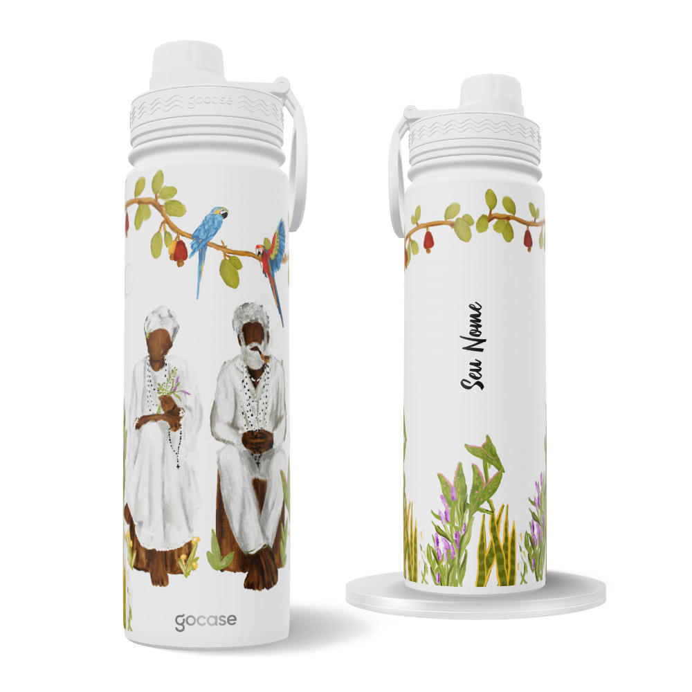 Garrafa Térmica Fresh + Ebook - Pretos Velhos - Sabedoria do Tempo