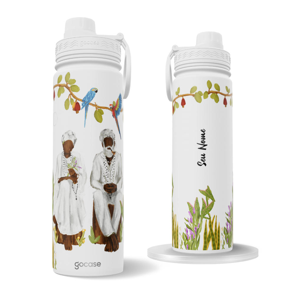 Garrafa Térmica Fresh + Ebook - Pretos Velhos - Sabedoria do Tempo