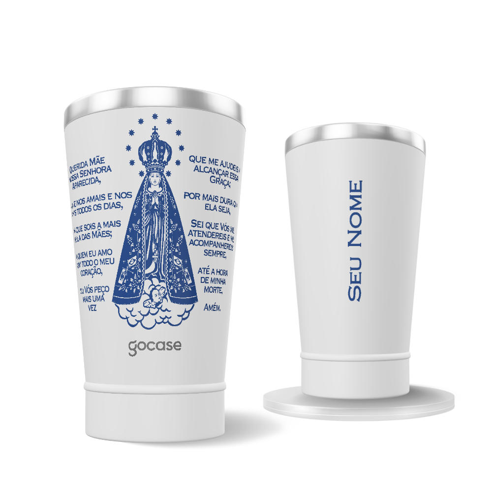 Copo Térmico + Ebook - Oração Nossa Senhora Aparecida