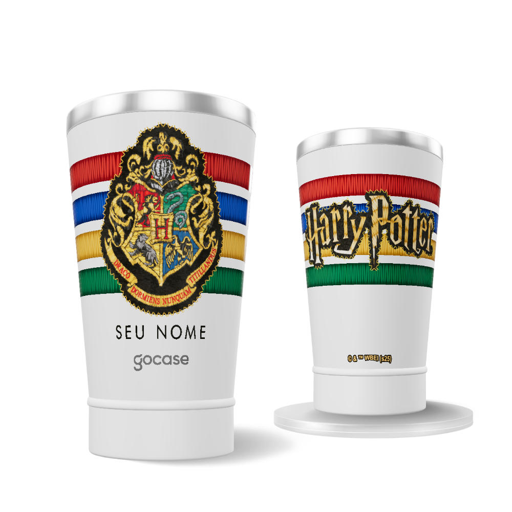 Copo Térmico + Ebook -  Harry Potter - Brasão de Hogwarts