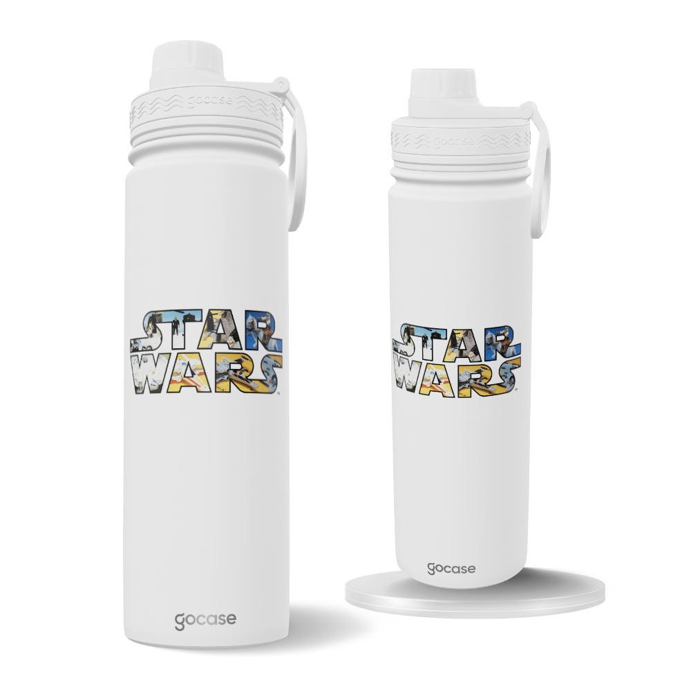 Garrafa Térmica Fresh + Ebook - Star Wars - Logo Quadrinhos