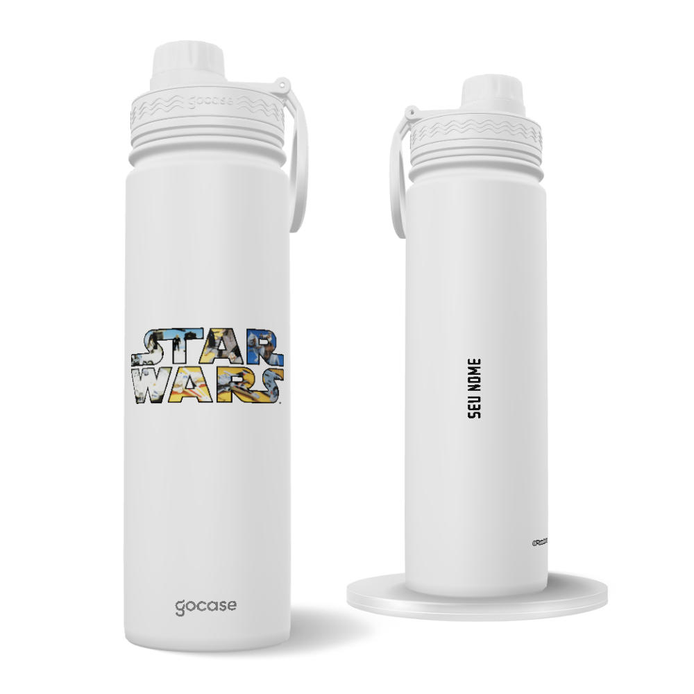 Garrafa Térmica Fresh + Ebook - Star Wars - Logo Quadrinhos