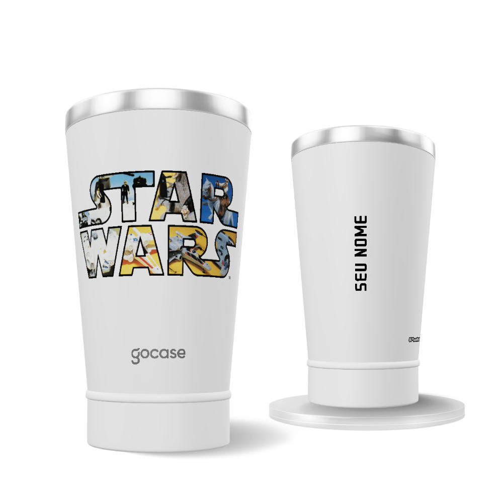 Copo Térmico + Ebook -  Star Wars - Logo Quadrinhos
