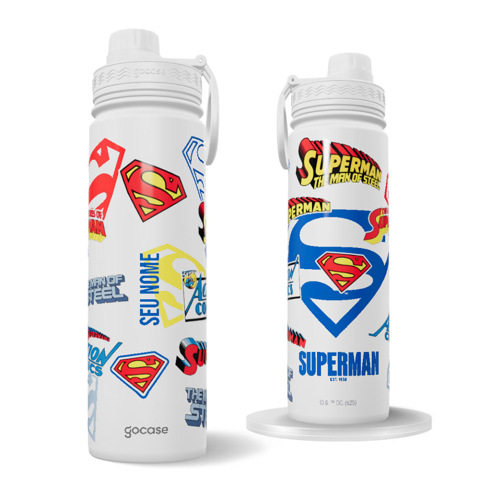 Garrafa Térmica Fresh + Ebook - Superman - Super Logo