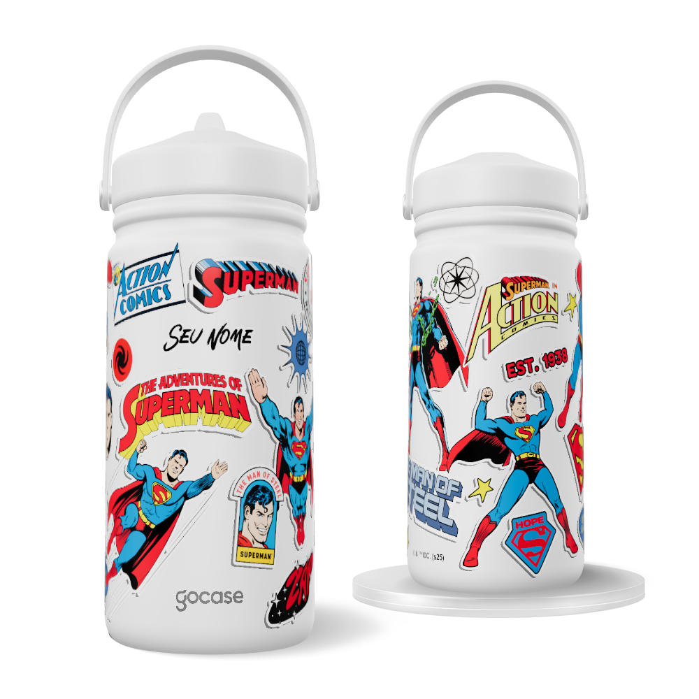 Garrafa Térmica Mini -  Superman - Stickers