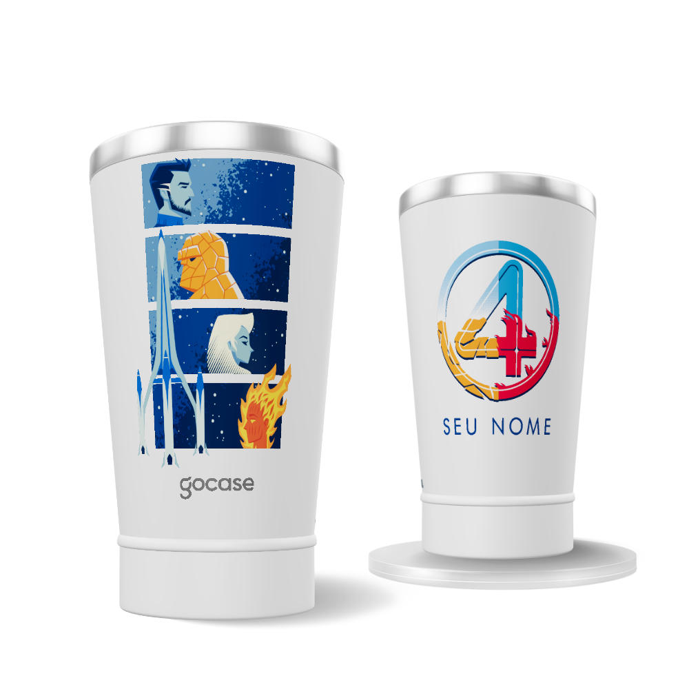 Copo Térmico + Ebook -  Quarteto Fantástico - Cosmic Crew