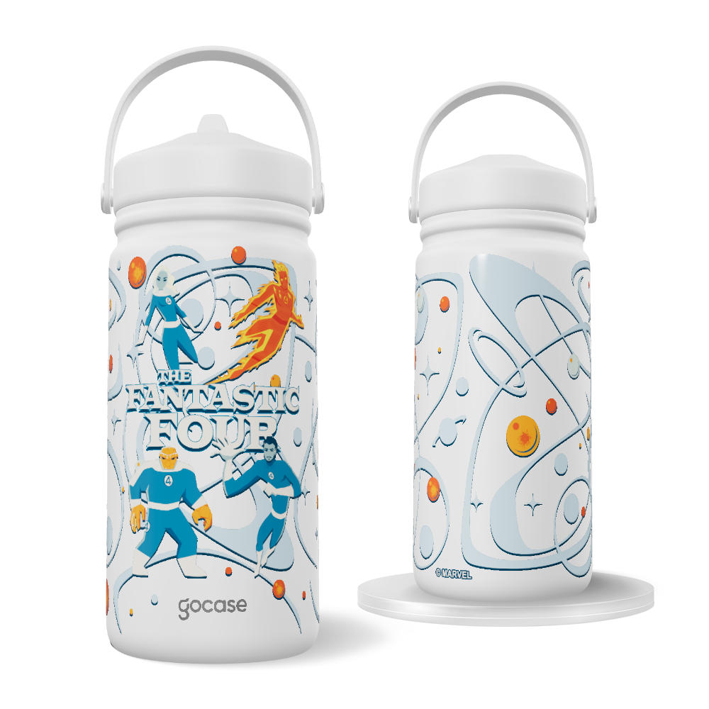 Garrafa Térmica Mini -  Quarteto Fantástico - Galactic Journey
