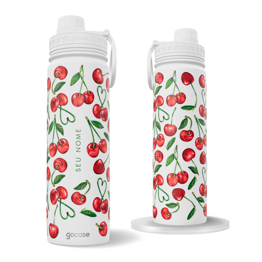 Garrafa Térmica Fresh + Ebook - Cherry Heart 