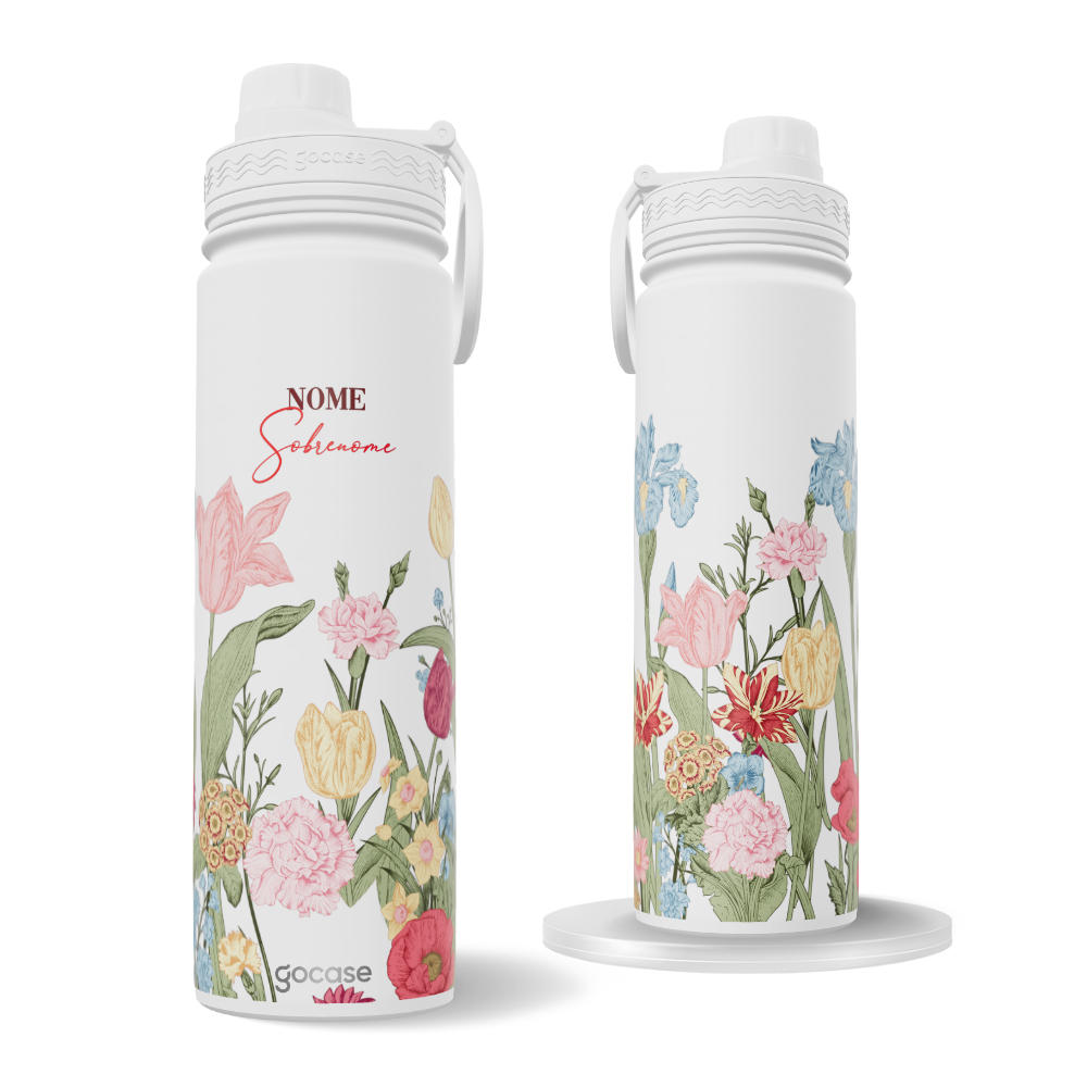 Garrafa Térmica Fresh + Ebook - Sinfonia Floral