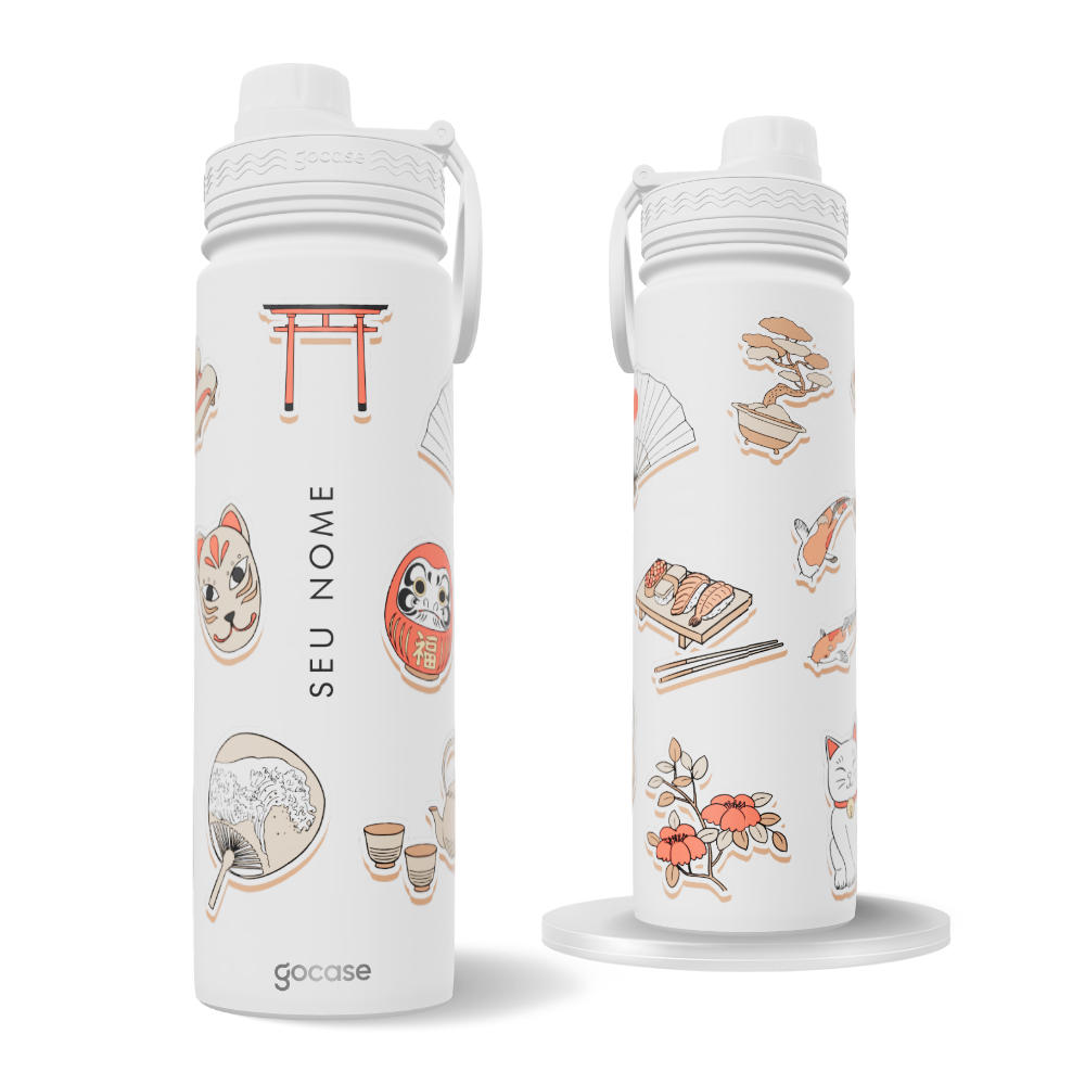 Garrafa Térmica Fresh + Ebook - Japanese Stickers