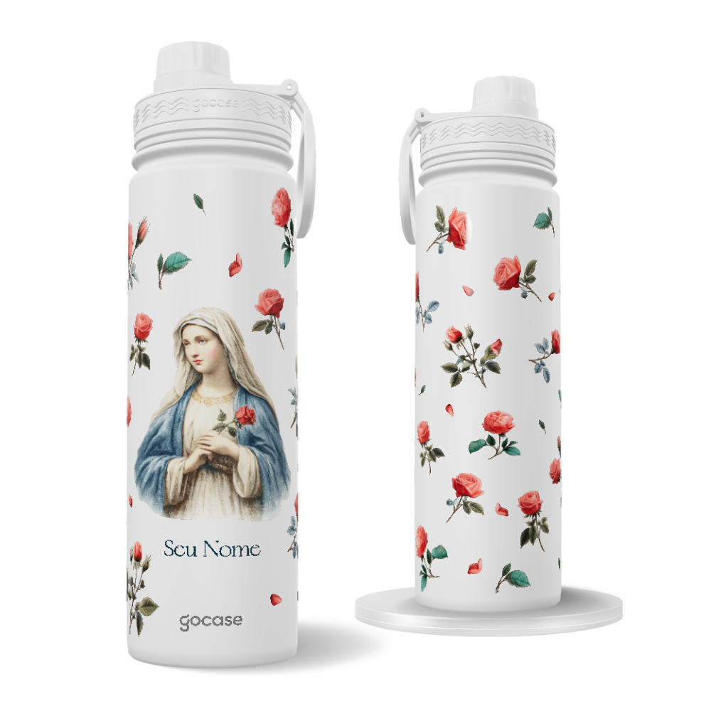 Garrafa Térmica Fresh + Ebook - Rosas de Nossa Senhora