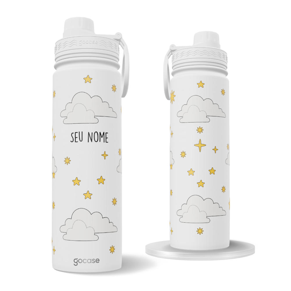 Garrafa Térmica Fresh + Ebook - Cute Sky