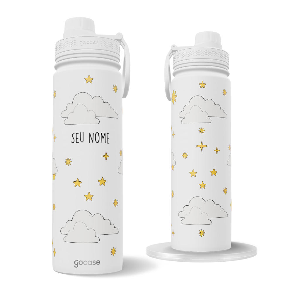 Garrafa Térmica Fresh + Ebook - Cute Sky