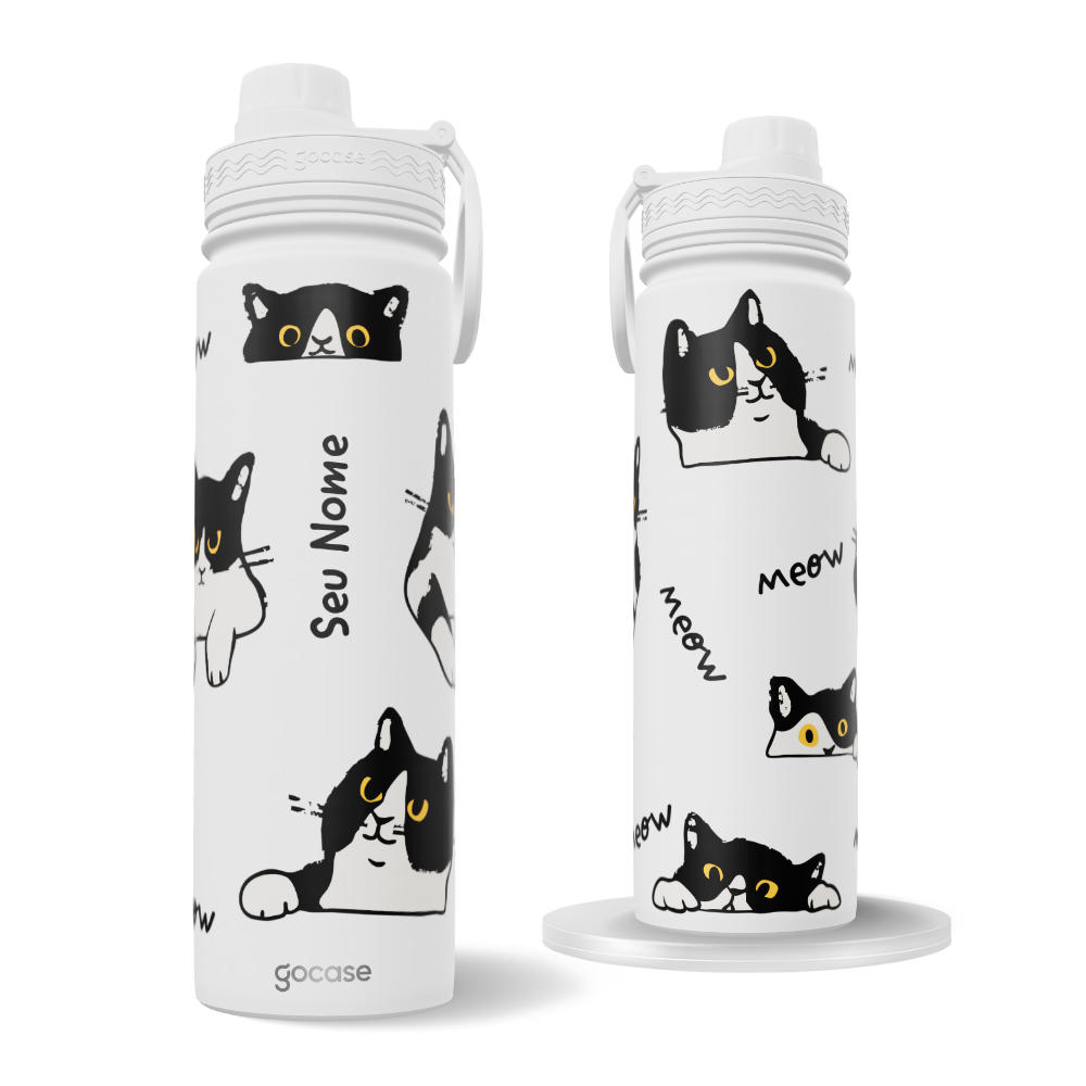 Garrafa Térmica Fresh + Ebook - Gato Frajola