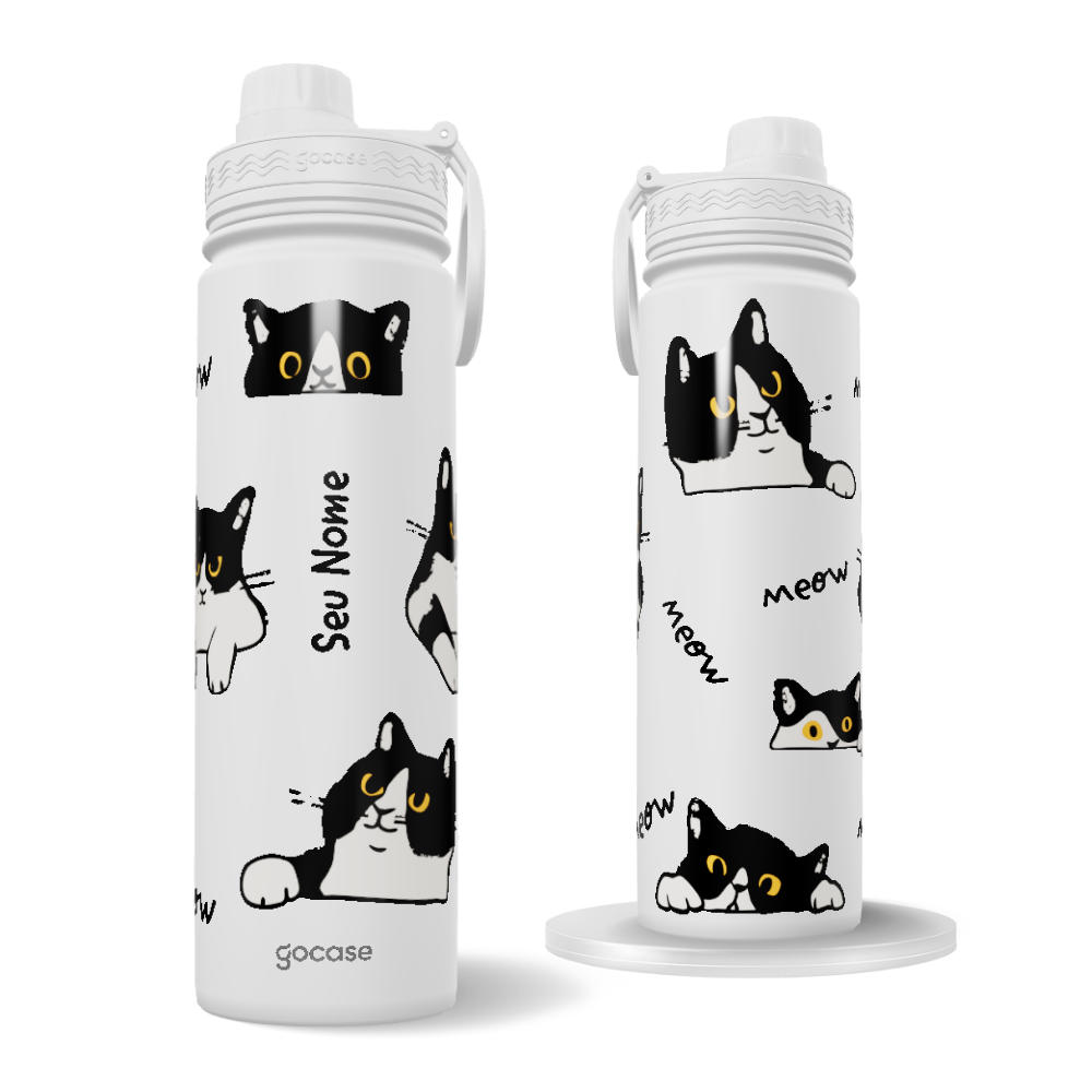 Garrafa Térmica Fresh + Ebook - Gato Frajola