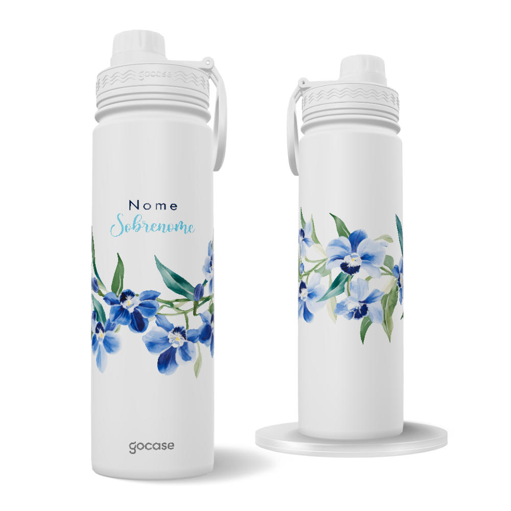 Garrafa Térmica Fresh + Ebook - Ramo de Orquídeas