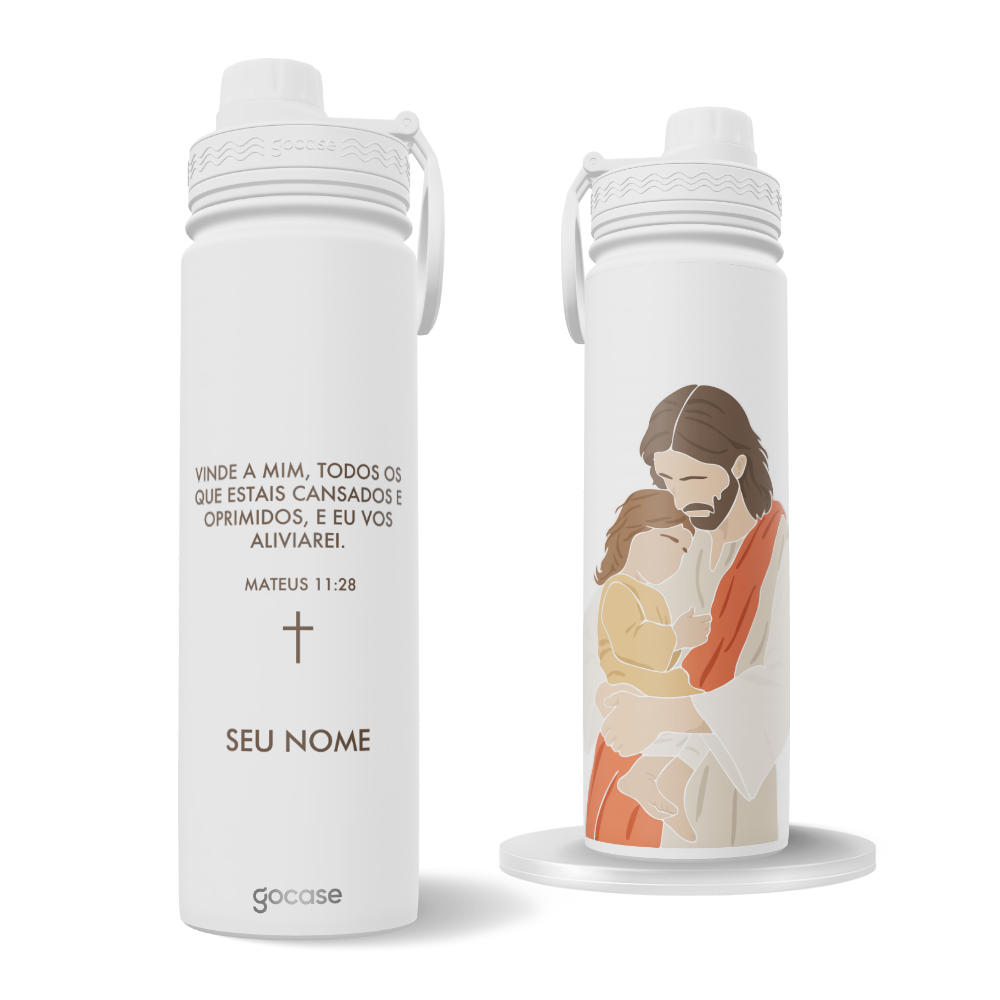 Garrafa Térmica Fresh + Ebook - Jesus "Vinde a Mim"
