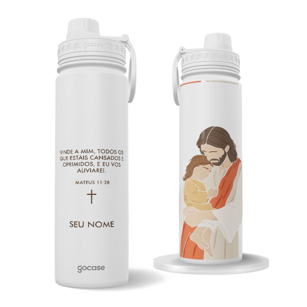 Garrafa Térmica Fresh + Ebook - Jesus "Vinde a Mim"