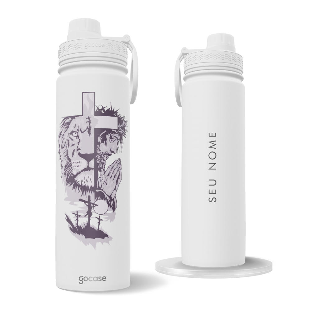 Garrafa Térmica Fresh + Ebook - Jesus - Meu Guia